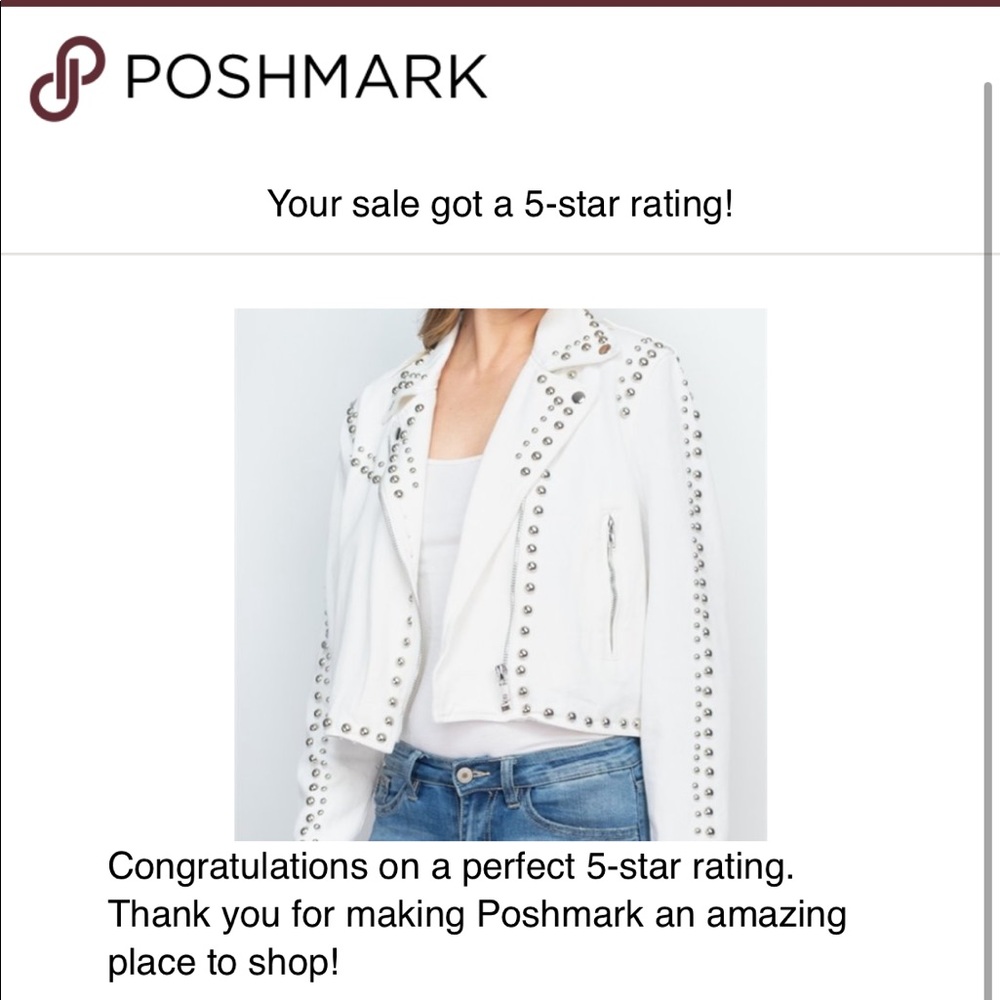 White Denim Studded jacket - Picture 4 of 15